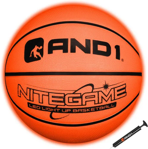 Miniatura 6 de AND1 Nitegame LED Light Up Basketball - Impact Activated Glow in The Dark - Regulation (29.5 inches), for Outdoor or Indoor, Sold Deflated