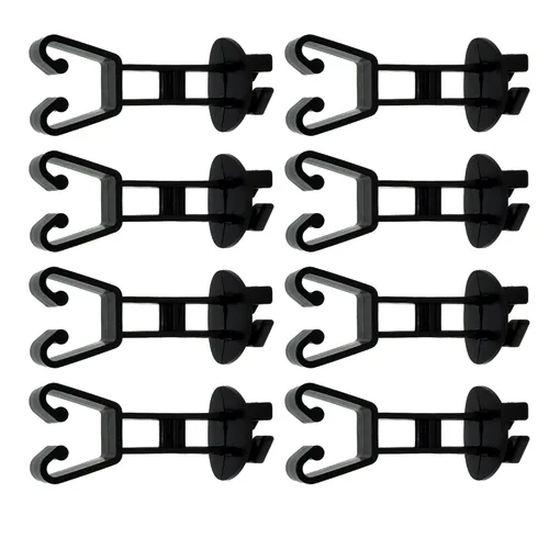 24 aisladores eléctricos extendidos de poste en U para valla eléctrica, alambre de polietileno o cuerda de polietileno, color negro