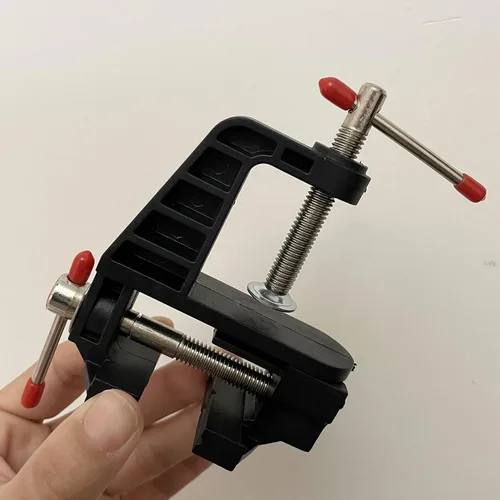Miniatura 2 de Mini abrazadera de mesa pequeño banco de pasatiempos para reparaciones modelado pintura y manualidades (negro)