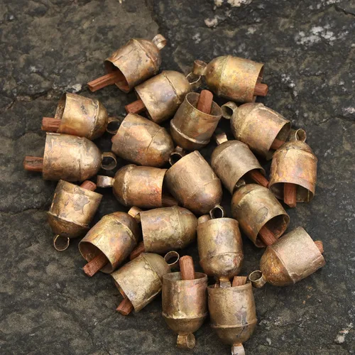 Miniatura 2 de Cascabeles sueltos para manualidades, árbol de Navidad, bruja tibetana, campanas de latón decorativas, cencerro, 5 piezas