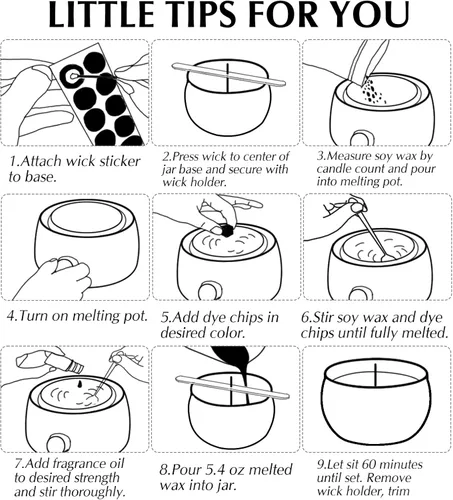 Miniatura 7 de Domivirgo 24 latas de velas vacías de 5.4 onzas con tapas, kit simple de fabricación de velas, incluye mechas, soportes y calcomanías, recipientes