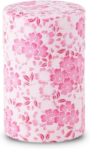 Miniatura 17 de NOREN Lata para Té Japonesa de Hojalata (Papel Yuzen Washi - Oboro Sakura/Rosa), Tamaño de 7.06 oz/Fabricado en JAPÓN con Tapa Interior Incluida