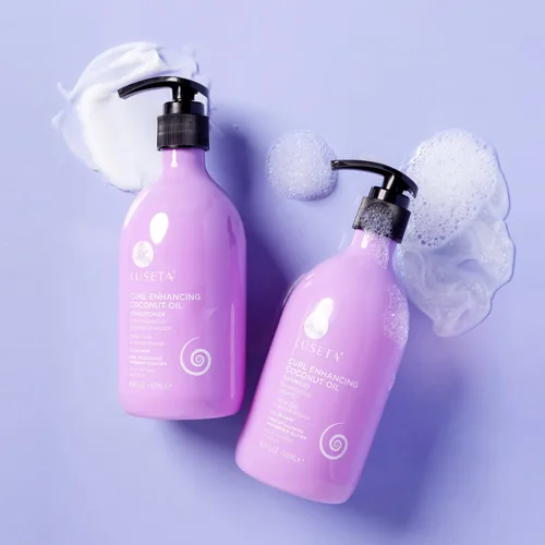 Miniatura 6 de Luseta Juego de champú y acondicionador para cabello rizado con aceite de coco, rebote ilimitado y definición para cabello ondulado y ensortijado