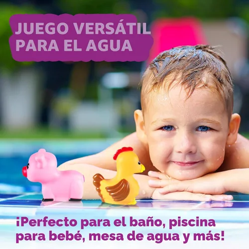 Miniatura 9 de Tub Works® Barnyard™ - Juguetes de baño sin moho, paquete de 6 Diseño de juguetes de baño sellados y sin agujeros que mantiene la humedad fuera