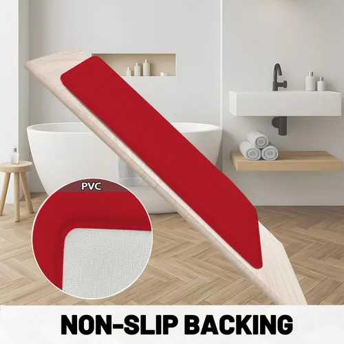 Miniatura 5 de Juego de 2 alfombras de baño de espuma viscoelástica, súper suaves, absorbentes, de secado rápido, alfombras de baño de espuma viscoelástica