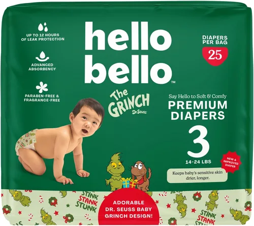 Miniatura 58 de Pañales Hello Bello, talla 4 (22-37 libras) Flower Child, 21 unidades de pañales desechables premium para bebé, hipoalergénicos con sensación suave