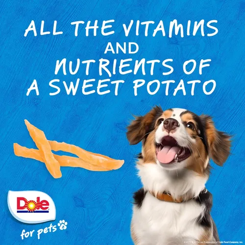 Miniatura 3 de Dole para Mascotas Golosinas para Perros de Batata Secadas al Aire, 6 onzas Hechas con Batata Real, Un Solo Ingrediente, Golosinas para Perros