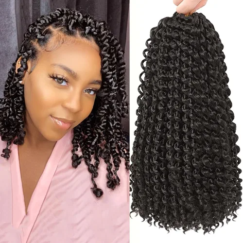 Miniatura 41 de Cabello Passion Twist de 24 pulgadas, 8 paquetes de cabello Passion Twist de ganchillo para mujeres, cabello trenzado Passion Twists largo bohemio