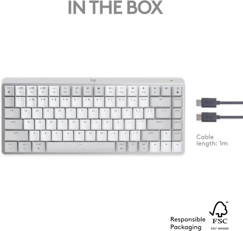 Miniatura 11 de Logitech MX Mechanical Mini - Teclado inalámbrico iluminado para Mac, interruptores de rendimiento de bajo perfil, teclas táctiles silenciosas, Gris