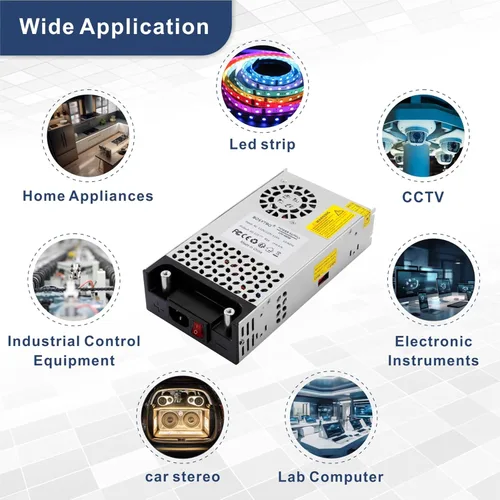 Miniatura 7 de Convertidor de CA a CC, fuente de alimentación de 12 V CC, 600 W máx. 50 A, SMPS, convertidor de 110 V a 12 V, transformador de fuente