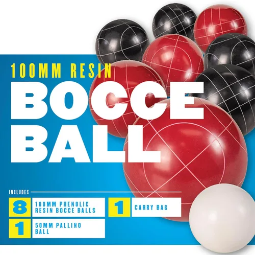 Miniatura 4 de Triumph Sports Competition Juego de bola de bocce de resina de 3.937 in para exteriores con bolsa de transporte para un fácil almacenamiento