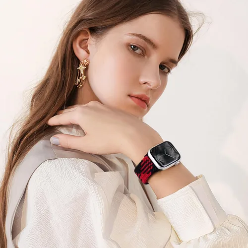 Miniatura 6 de Bandas elásticas trenzadas con cierre magnético compatibles con Apple Watch de 1.496 pulgadas, 1.575 pulgadas, 1.614 pulgadas, 1.654 pulgadas, 1.732