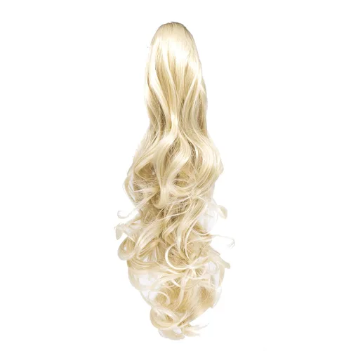 Miniatura 5 de Extensión de pelo Onedor, coleta sintética y rizada de 20 pulgadas con broche, 6.7 oz con broche de garra
