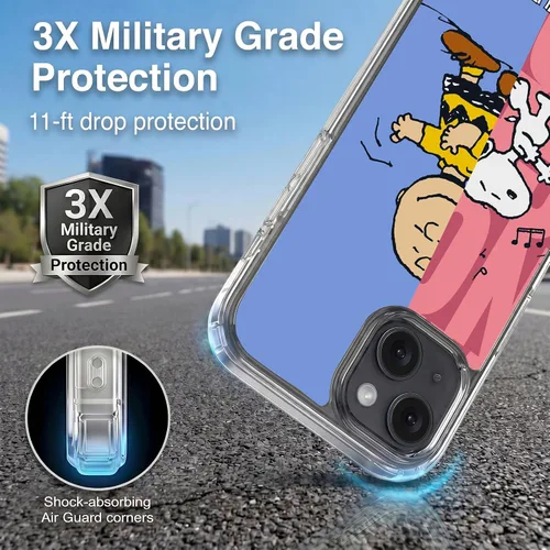 Miniatura 3 de Head Case Designs Funda de gel con licencia oficial de Peanuts Snoopy & Charlie Halfs and Laughs [protección de grado militar] compatible con Apple
