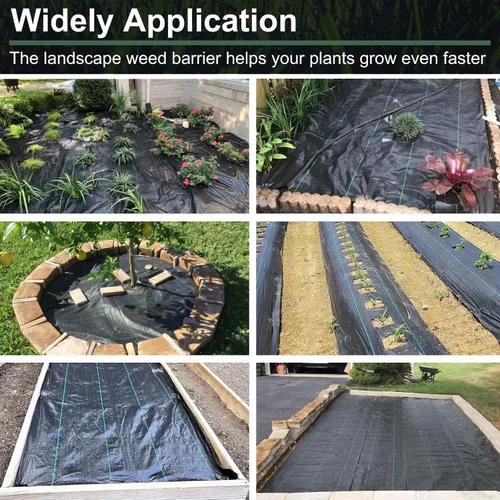 Miniatura 6 de Rohuis Tela de barrera de malezas de 4 x 100 pies, cubierta de suelo tejida resistente para jardín, alfombrilla de control de malezas