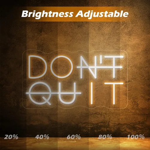 Miniatura 3 de Letrero de neón LED con texto en inglés "Don't Quit" para decoración de pared, luces de neón "DO IT" para decoraciones de fiestas, luces de neón
