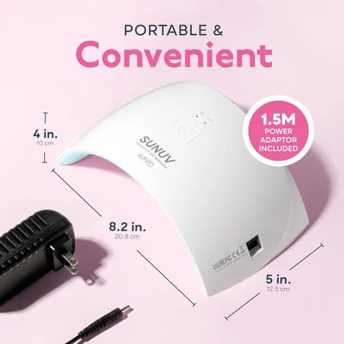 Miniatura 3 de SUNUV Lámpara de uñas LED UV, guantes de luz UV para uñas de gel, guantes sin dedos con protección UV, secador de uñas para lámpara de curado