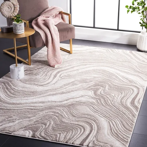 Miniatura 16 de SAFAVIEH Meadow Collection - Alfombra para pasillo, 2 x 7 pies, azul y gris, diseño abstracto moderno, no desprende pelusa y de fácil cuidado, ideal