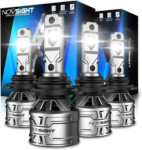 Miniatura 11 de NOVSIGHT Bombillas H4/HB2/9003 actualizadas, 400% de brillo, bombillas antiniebla H4, instalación rápida HB2/9003, paquete de 2