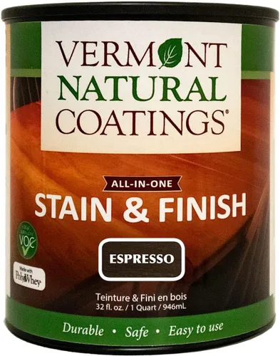 Miniatura 5 de Vermont Natural Coatings PolyWhey Stain & Finish - Westfield Walnut - Cuarto de galón Westfield Nogal