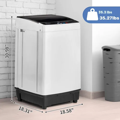 Miniatura 5 de Winado - Lavadora portátil de 15.6 libras / 7.08 kg, lavadora de lavandería completamente automática con tambor de acero inoxidable, lavadora