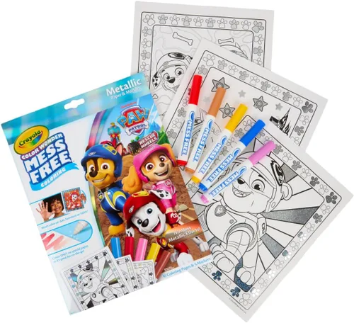 Miniatura 8 de Crayola PAW Patrol Hoja de Actividad con Pegatinas, 12 Páginas para Colorear de PAW Patrol, Más de 100 Pegatinas, Actividad para Viajar, Juguetes