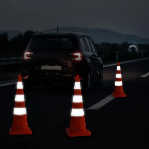Miniatura 2 de RoadHero Paquete de 2 conos plegables de seguridad de tráfico de 36 pulgadas, conos emergentes multiusos con cuello reflectante para seguridad vial