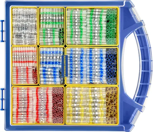 Miniatura 12 de haisstronica Kit de 400 conectores de alambre de sellado de soldadura, conectores de alambre termorretráctiles de grado marino de calibre 26-10