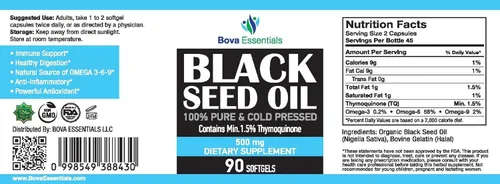 Miniatura 4 de HalalEveryDay Aceite de Semilla Negra Orgánico - Certificado USDA Prensado en Frío Botella de Vidrio Concentración de Timoquinona de Más del 1.5% 3