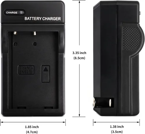 Miniatura 3 de Norifon EN-EL9 Cargador de pared para Nikon D3000, D40, D40x, D5000, D60 y más con enchufe plegable
