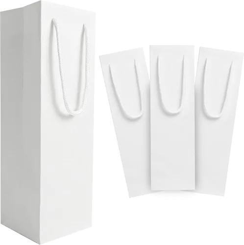 Miniatura 12 de Bolsa de regalo de vino para 2 botellas, 7.15 x 4 x 13 pulgadas, 24 bolsas de regalo para botellas de vino dobles