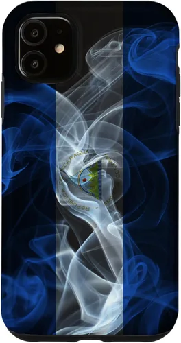 Miniatura 8 de iPhone 13 Pro Max Smoky Nicaragua Flag - Funda de orgullo nicaragüense estilo humo