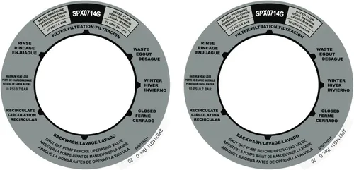 Miniatura 8 de JIOTAR Etiqueta de filtro de arena Reemplazo de etiqueta de posición de la válvula Hayward Vari-Flo-Valve Válvula multipuerto SP0714T SP0714 SP714