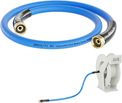 Miniatura 23 de SPECILITE Manguera de agua de jardín caliente/fría de 5 pies x 1 pulgada, -50 ℉ a 190 ℉, resistente, flexible, explosión de 605 psi, ligera, tubo