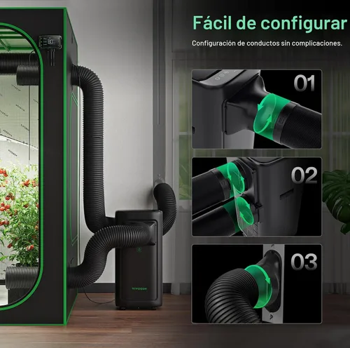 Miniatura 5 de VIVOSUN AeroLush C08 - Aire acondicionado inteligente, 8000BTU, función 4 en 1, con sonda de sensor de temperatura y humedad, control remoto