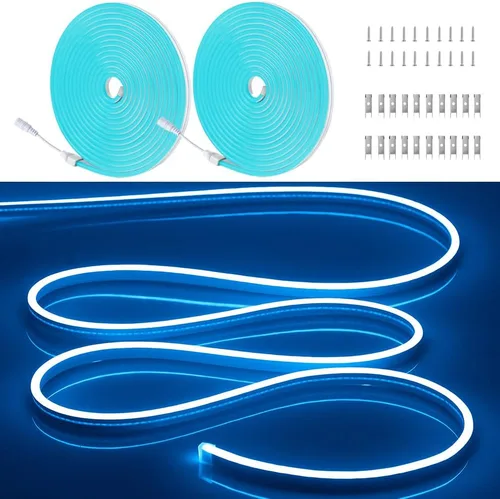 Miniatura 13 de Tiras de Luces LED de Neón Blancas de 12V - 16.4 Pies Flexibles Impermeables Cortables, Luces de Cuerda de Neón de Silicona Flexible para Cocina