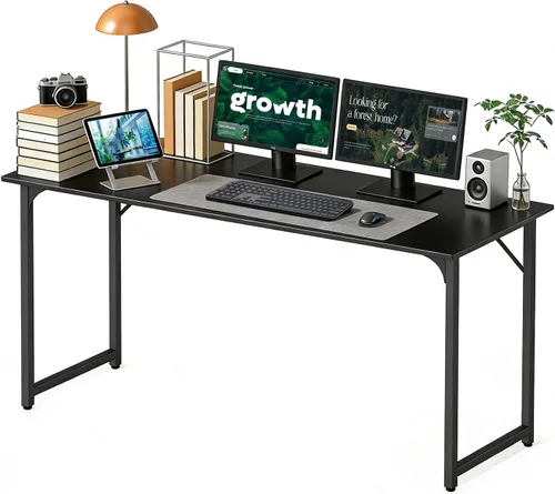Miniatura 36 de BestOffice Escritorio para computadora, escritorio de oficina en casa, estilo moderno y simple para oficina en casa, estudio y escritura