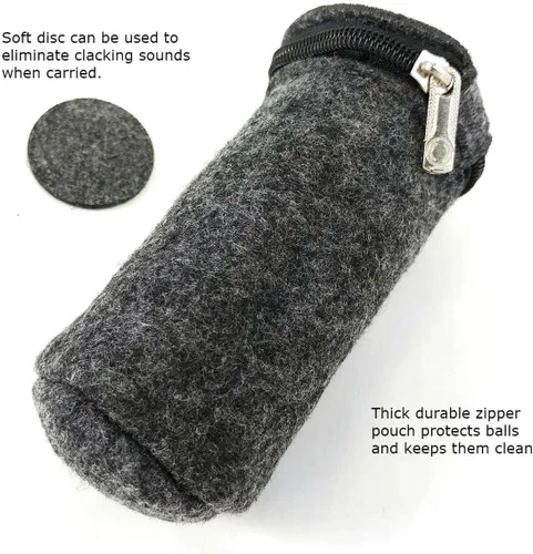 Miniatura 5 de Top Chi Bolas Baoding de obsidiana negra con bolsa de transporte para terapia de manos, ejercicio y alivio del estrés (grande, 1.9 pulgadas)