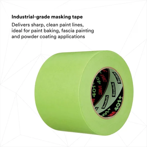 Miniatura 2 de 3M – Cinta de enmascarar 401+, color verde, varios tamaños, Verde, 8