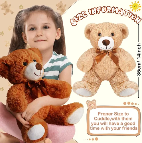 Miniatura 2 de Zhanmai 18 osos de peluche de 14 pulgadas, regalos a granel, juguetes de oso de peluche para cumpleaños, baby shower, graduación, recuerdos