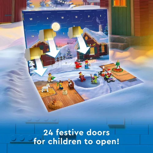 Miniatura 4 de LEGO City - Calendario de Adviento 2022 (60352) - Juego de juguetes de construcción para niños, niños y niñas a partir de 5 años; incluye un tapete