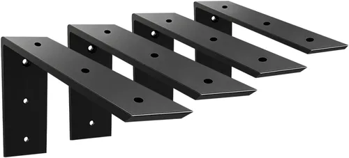 Miniatura 21 de WINKER Soporte para encimera, paquete de 2 unidades resistente de soporte oculto en L para estante de 3/8 pulgadas de grosor, 10 x 6 x 2.5 pulgadas