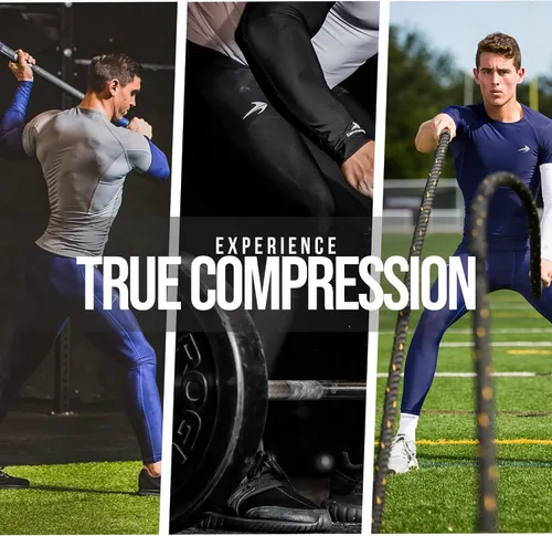Miniatura 4 de CompressionZ Pantalones de compresión para hombre, para entrenamiento, deportes Leggings de capa base para correr