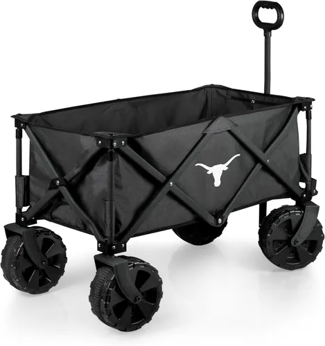Miniatura 57 de PICNIC TIME NCAA Adventure Wagon Elite - Carro de playa plegable todo terreno con ruedas grandes, tapa superior de mesa y forro suave para enfriar