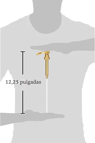Miniatura 5 de Bomba para jarabe Torani y Da Vinci (25.4 onzas), paquete de 2 Dorado
