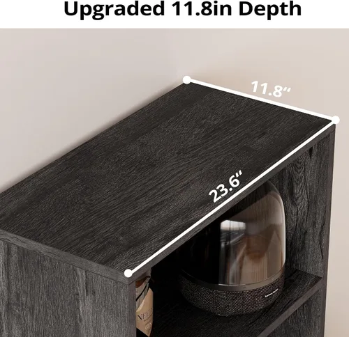 Miniatura 6 de IRONCK Estanterías y librerías industriales con puertas de 11.8 pulgadas de profundidad, estanterías de pie con 5 niveles de almacenamiento, muebles
