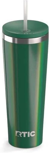 Miniatura 42 de RTIC Vaso Térmico Diario de 20 onzas de Acero Inoxidable Portátil con Aislamiento, Taza de Café de Viaje con Pajita, Forro de Cerámica, Tapa