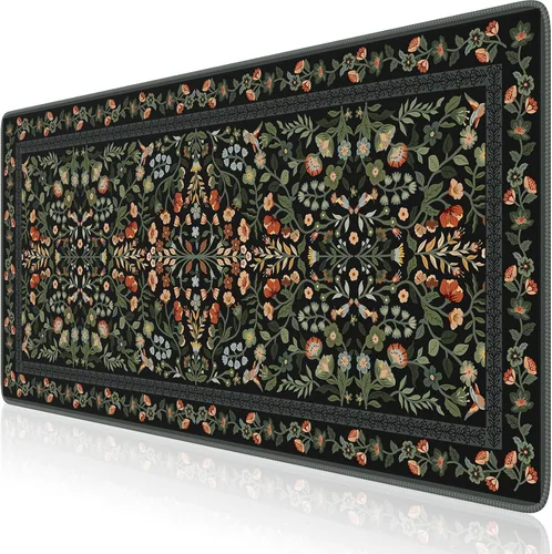 Miniatura 39 de iCasso Alfombrilla de mouse estética pequeña con diseño floral, mini alfombrilla de mouse portátil rosa, antideslizante y cómoda, de tela para mouse