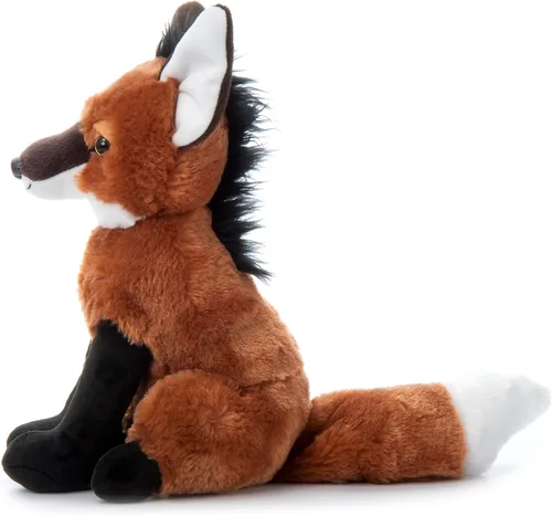 Miniatura 4 de The Petting Zoo Peluche de lobo de melena, regalos para niños, animales salvajes del zoológico Onez, juguete de peluche de lobo de melena de 12