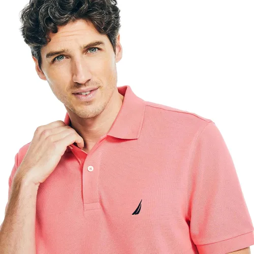Miniatura 156 de Nautica playera polo clásica de mangas cortas, color sólido, para hombre